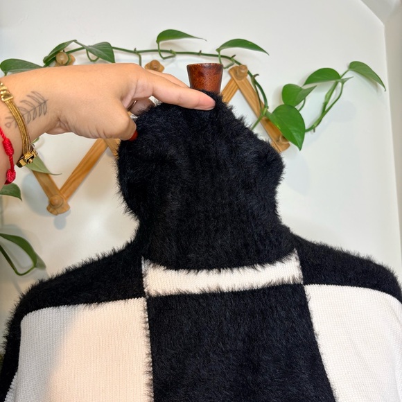 STAUD Benny Checkerboard Turtleneck Sweater - Picture 8 of 12